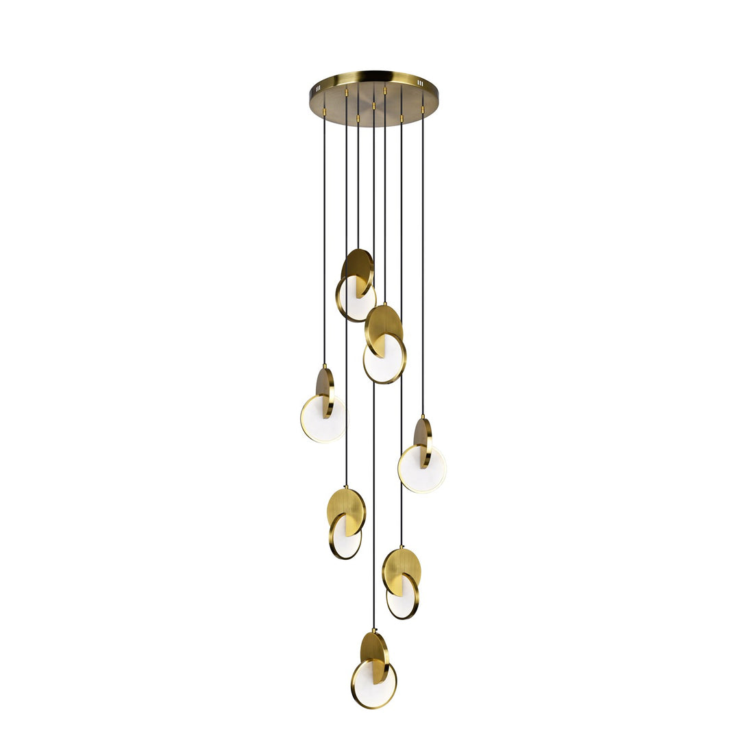 Led Pendant With Brushed Brass Finish