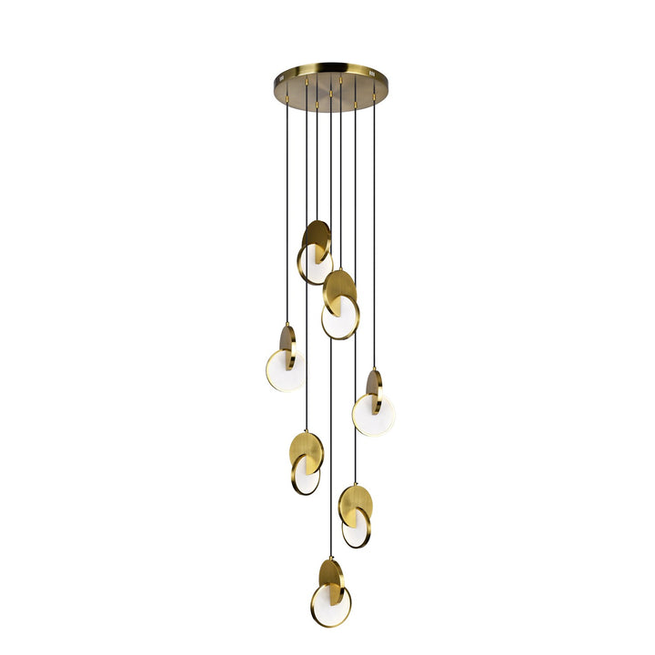 Led Pendant With Brushed Brass Finish