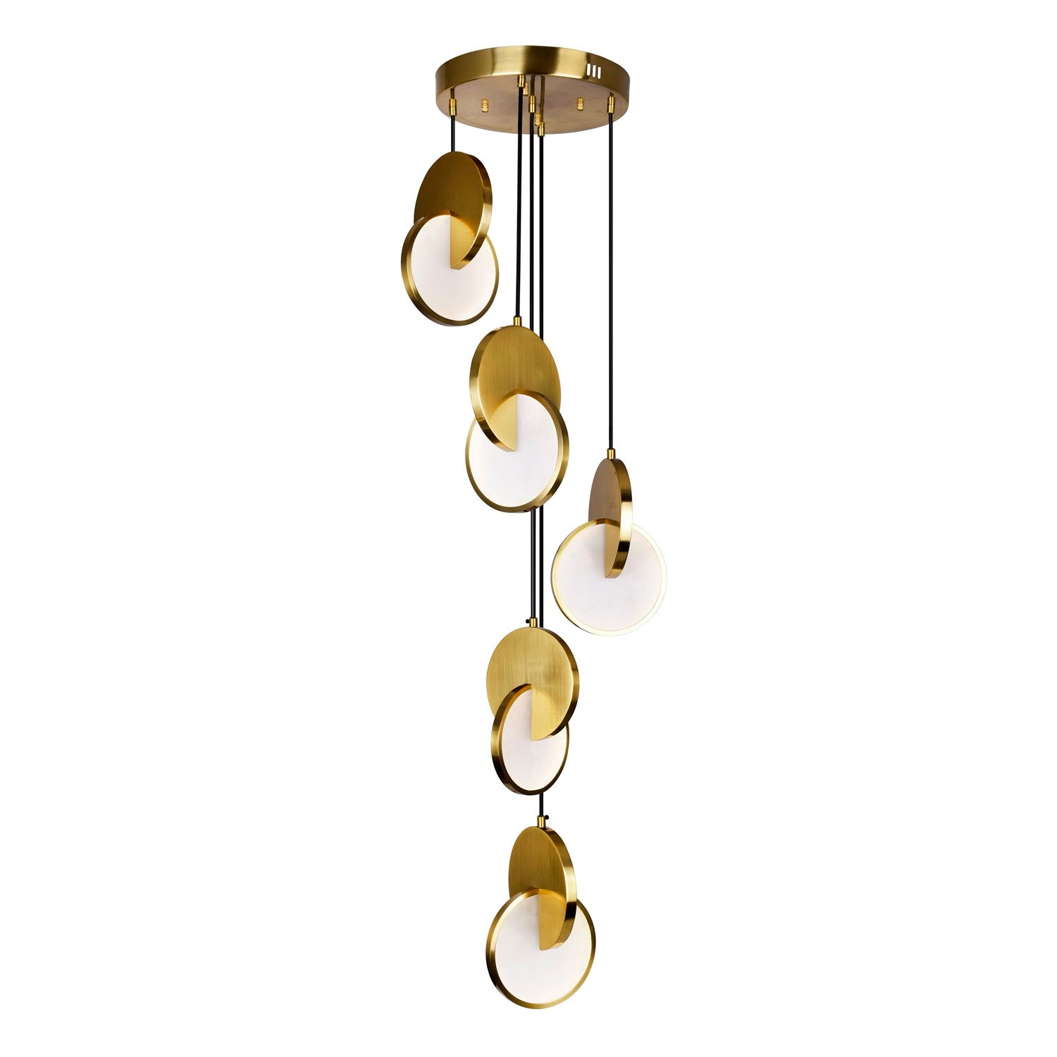 Led Pendant With Brushed Brass Finish by CWI Lighting