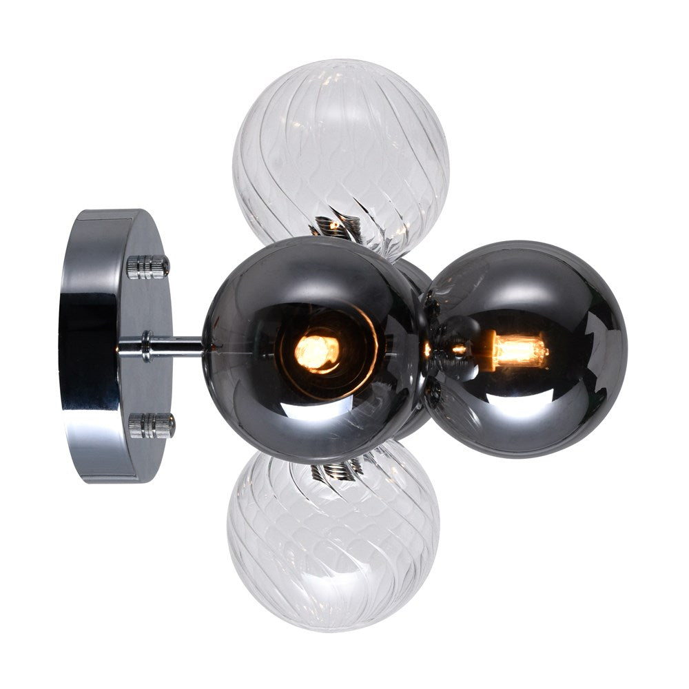 3 Light Sconce With Chrome Finish