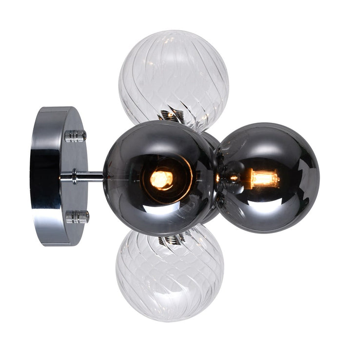 3 Light Sconce With Chrome Finish