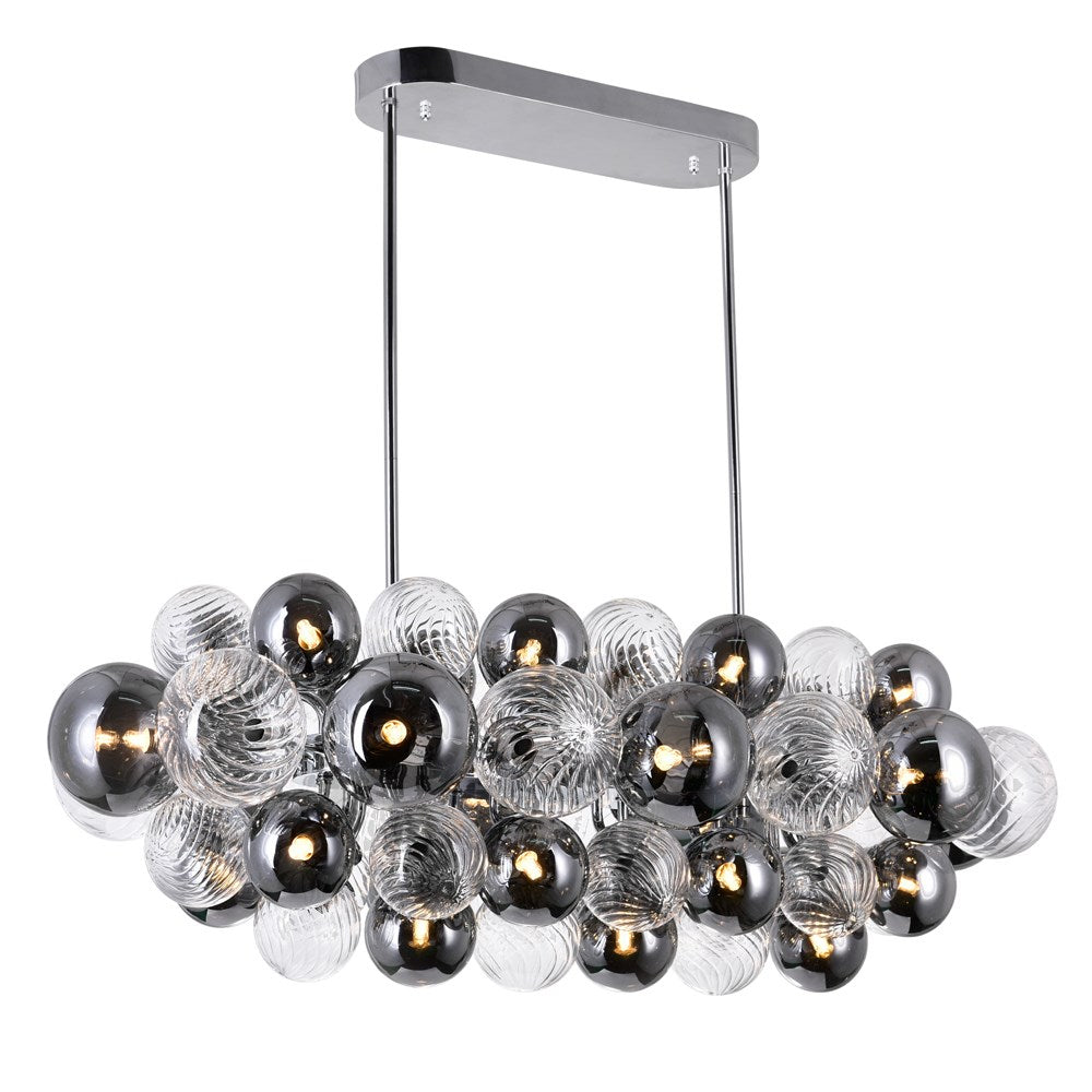 27 Light Island/Pool Table Chandelier With Chrome Finish by CWI Lighting