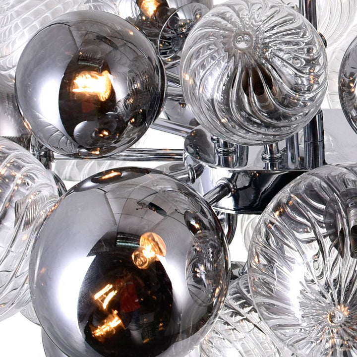27 Light Island/Pool Table Chandelier With Chrome Finish