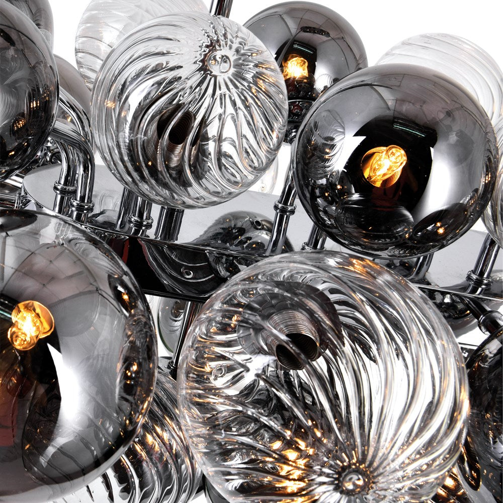 27 Light Island/Pool Table Chandelier With Chrome Finish