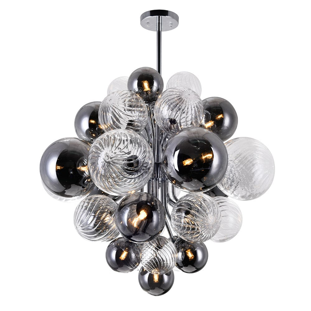 15 Light Chandelier With Chrome Finish by CWI Lighting