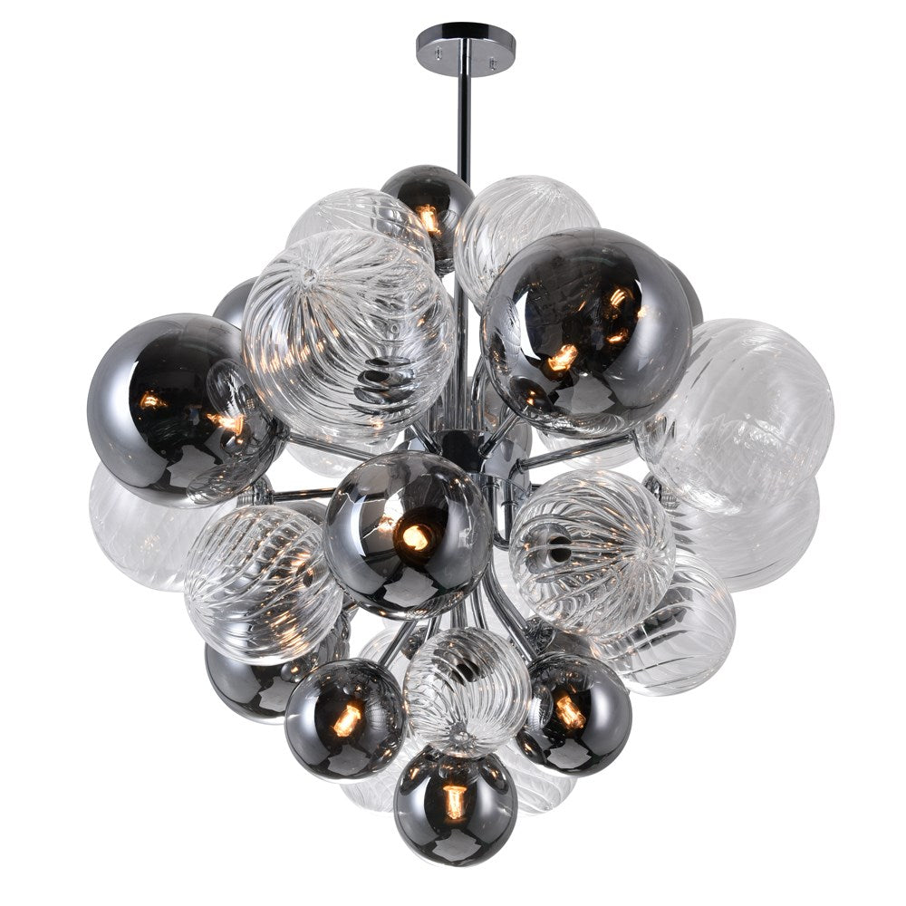 15 Light Chandelier With Chrome Finish