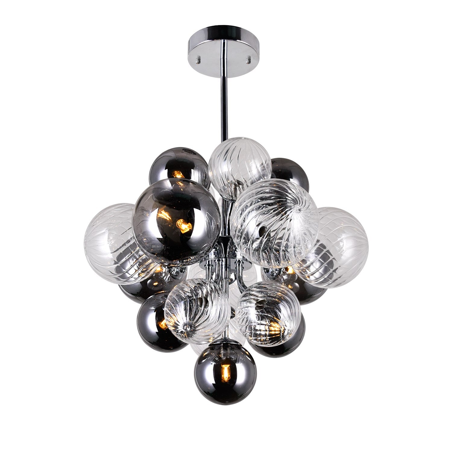 8 Light Chandelier With Chrome Finish by CWI Lighting