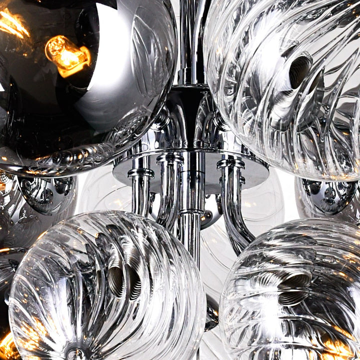 8 Light Chandelier With Chrome Finish