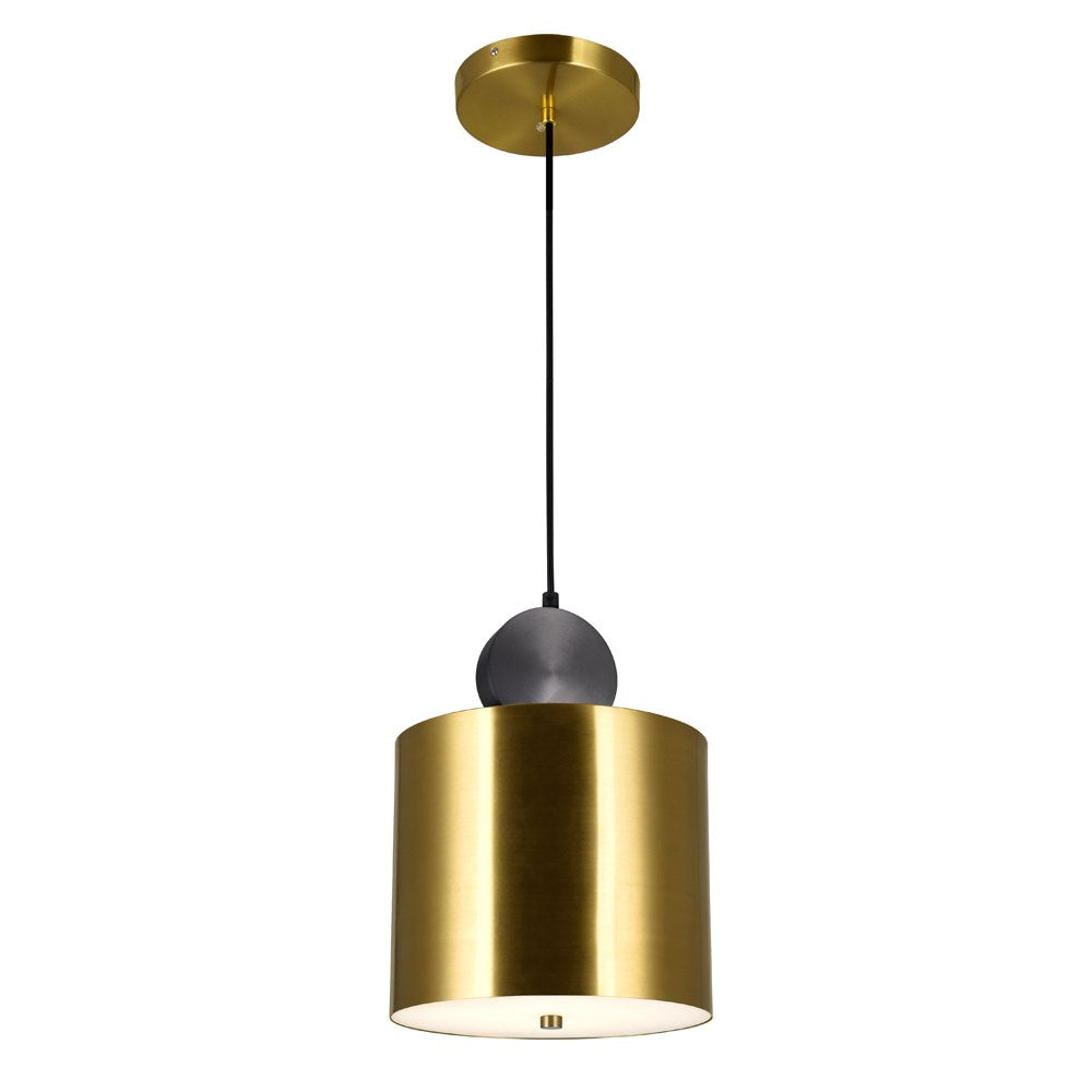 Led Mini Pendant With Brass+Black Finish by CWI Lighting