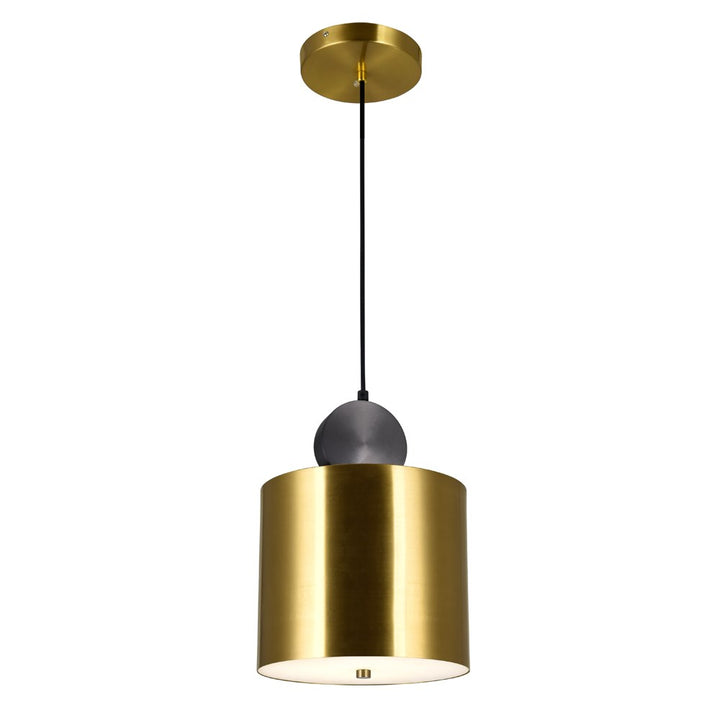 Led Mini Pendant With Brass+Black Finish by CWI Lighting