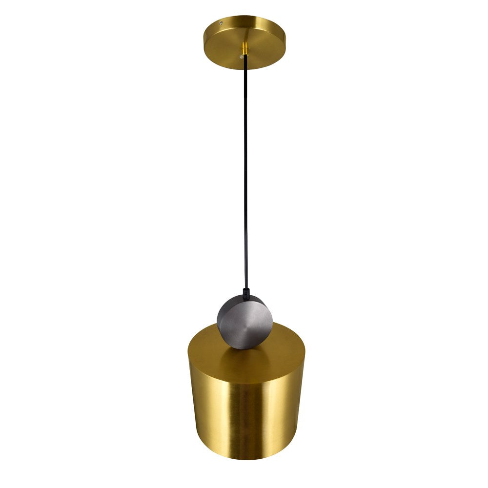 Led Mini Pendant With Brass+Black Finish