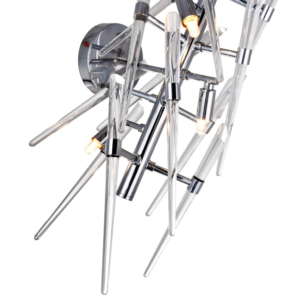 3 Light Wall Light With Chrome Finish