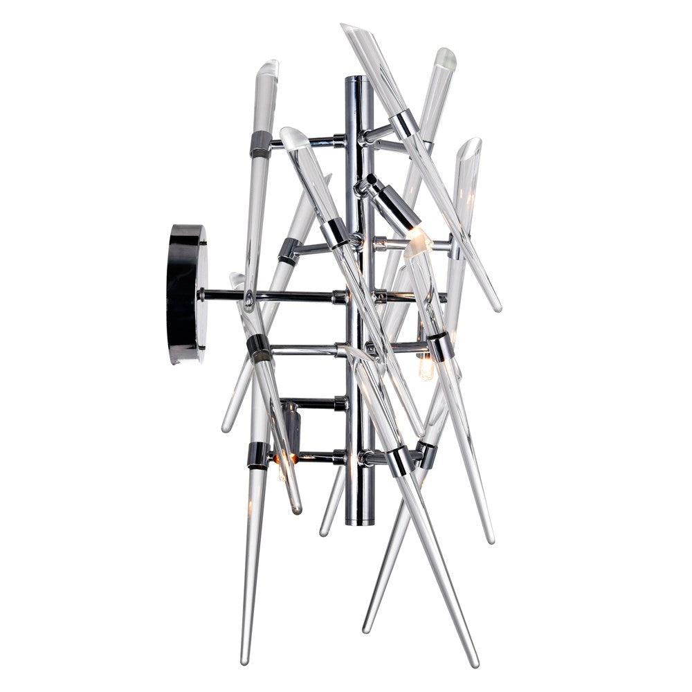 3 Light Wall Light With Chrome Finish