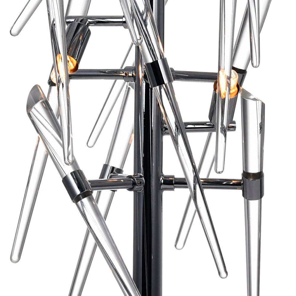 3 Light Table Lamp With Chrome Finish
