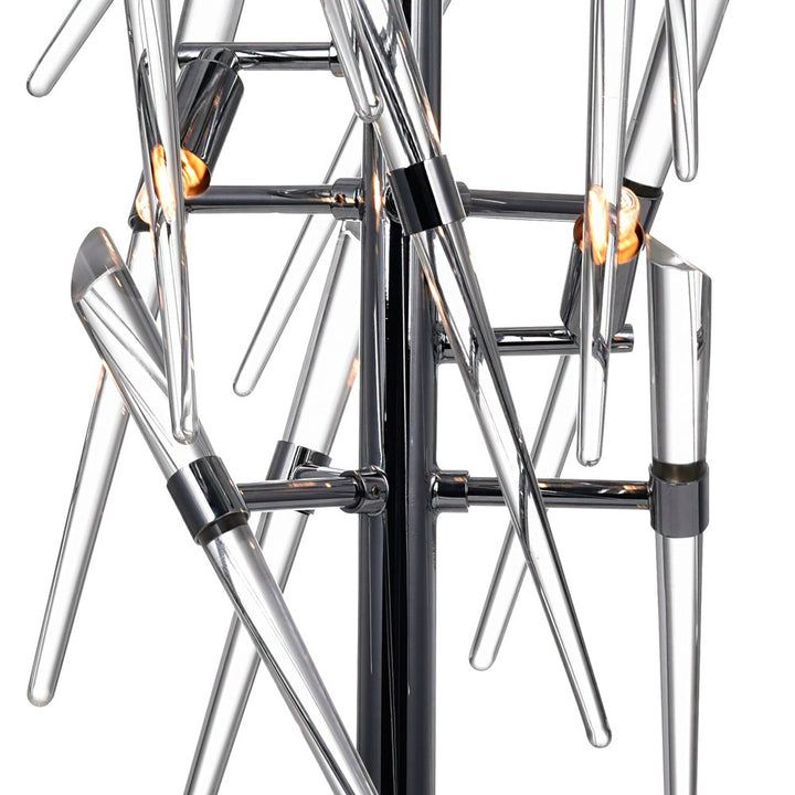 3 Light Table Lamp With Chrome Finish