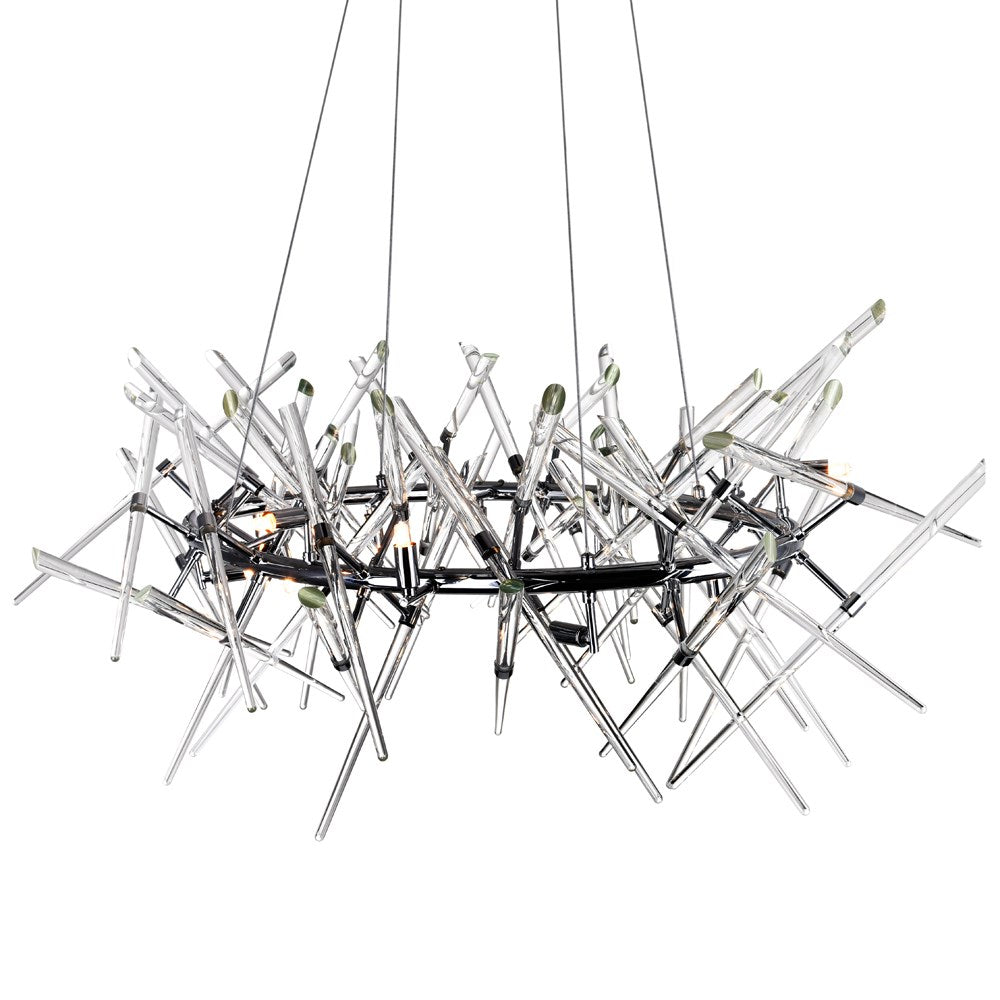 12 Light Chandelier With Chrome Finish
