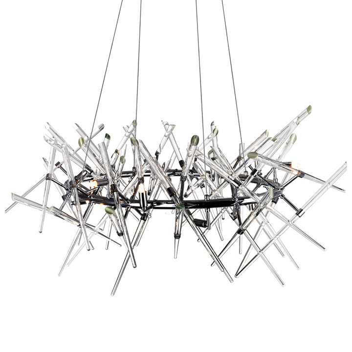 12 Light Chandelier With Chrome Finish