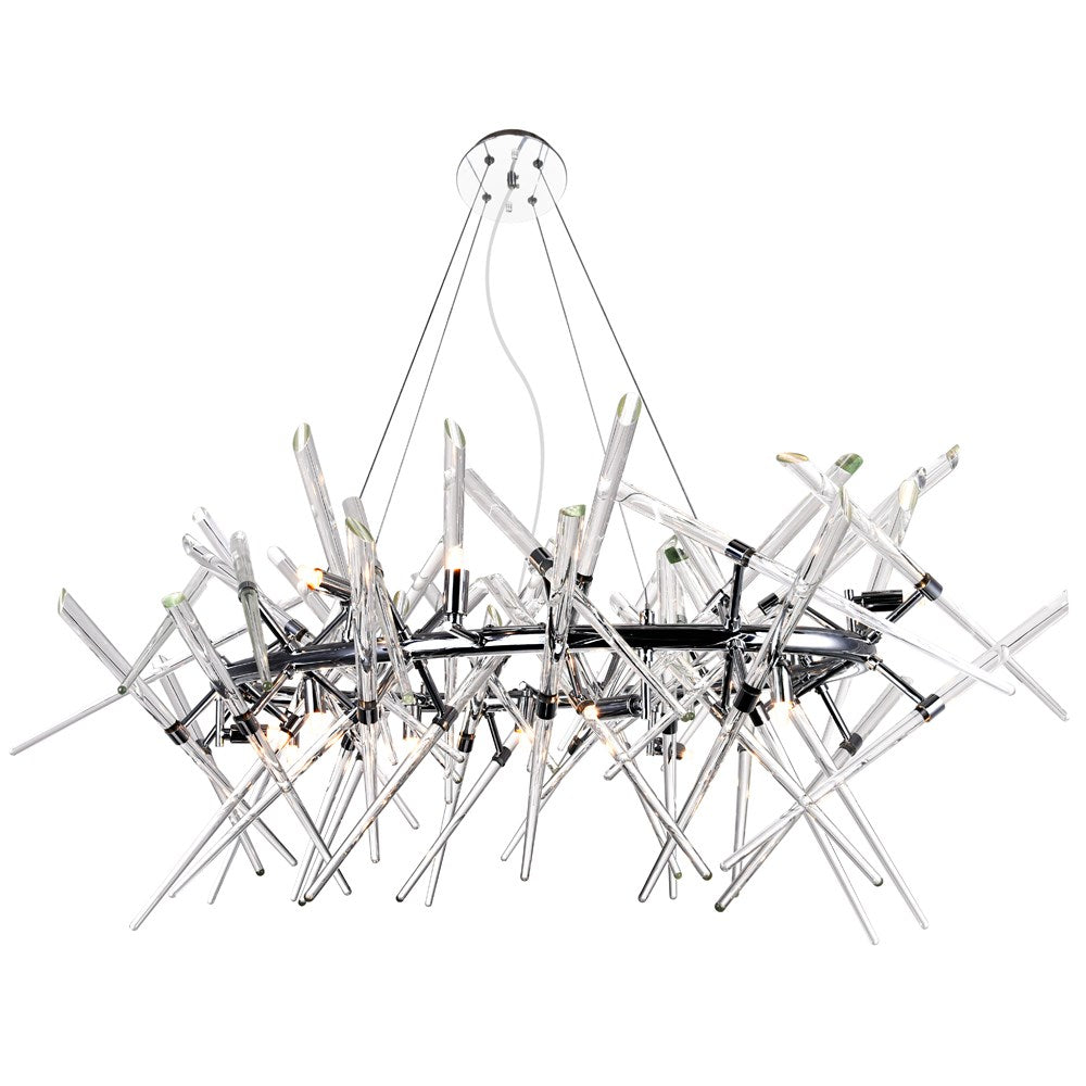 12 Light Chandelier With Chrome Finish