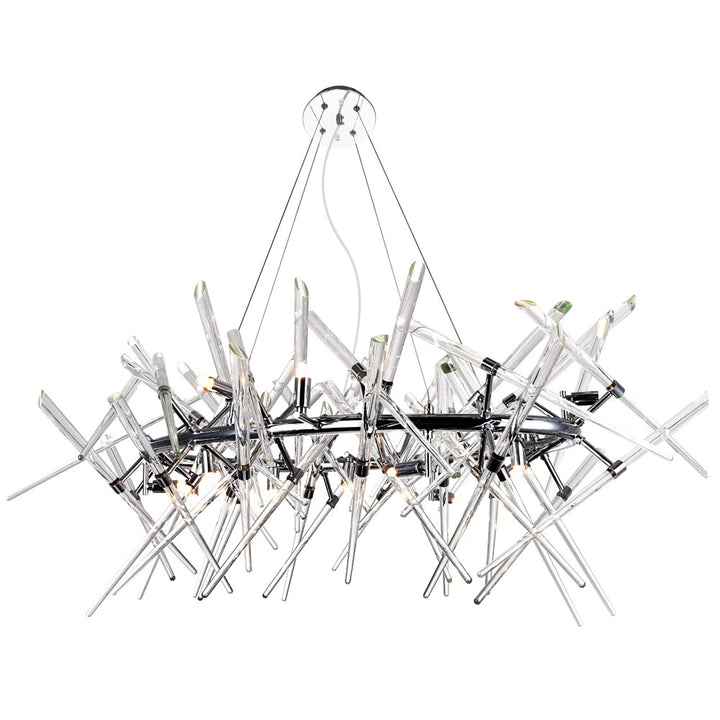 12 Light Chandelier With Chrome Finish