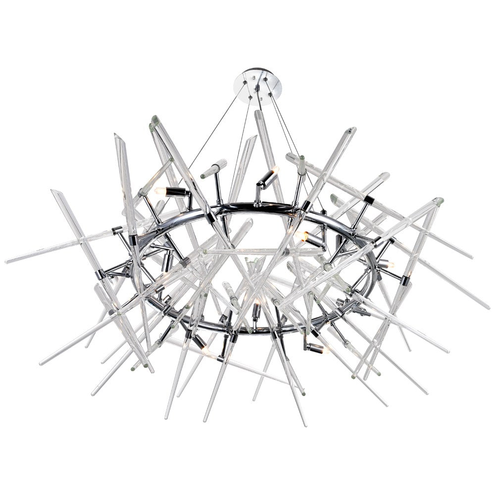 12 Light Chandelier With Chrome Finish