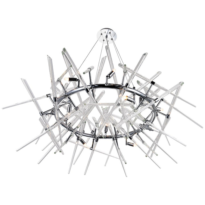 12 Light Chandelier With Chrome Finish