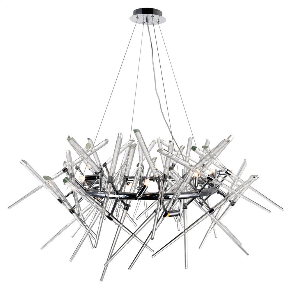 12 Light Chandelier With Chrome Finish