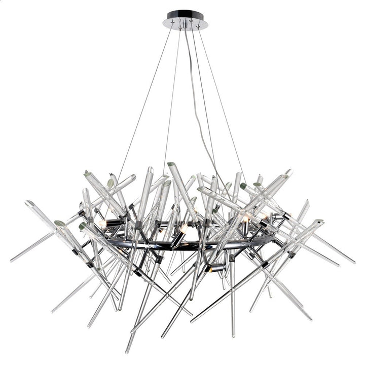 12 Light Chandelier With Chrome Finish