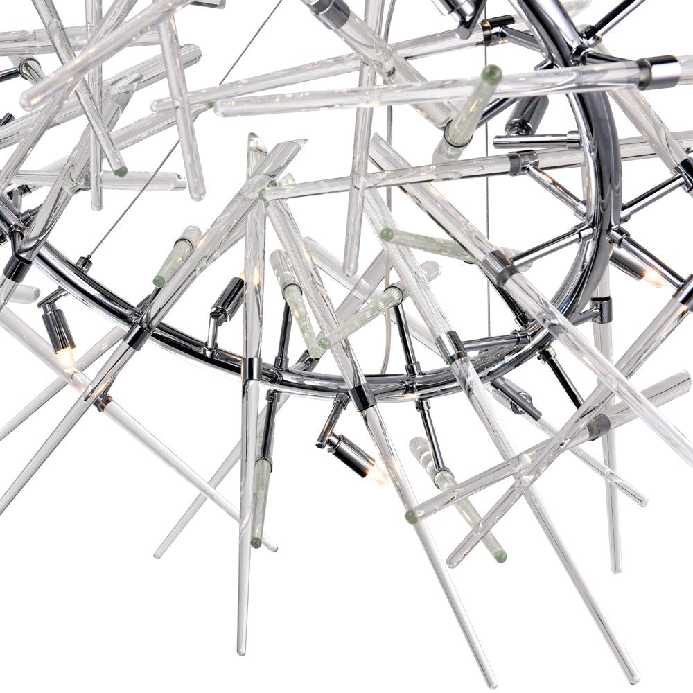 12 Light Chandelier With Chrome Finish