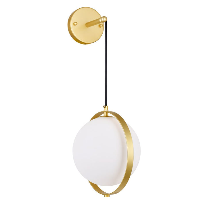 1 Light Wall Light With Brass Finish by CWI Lighting