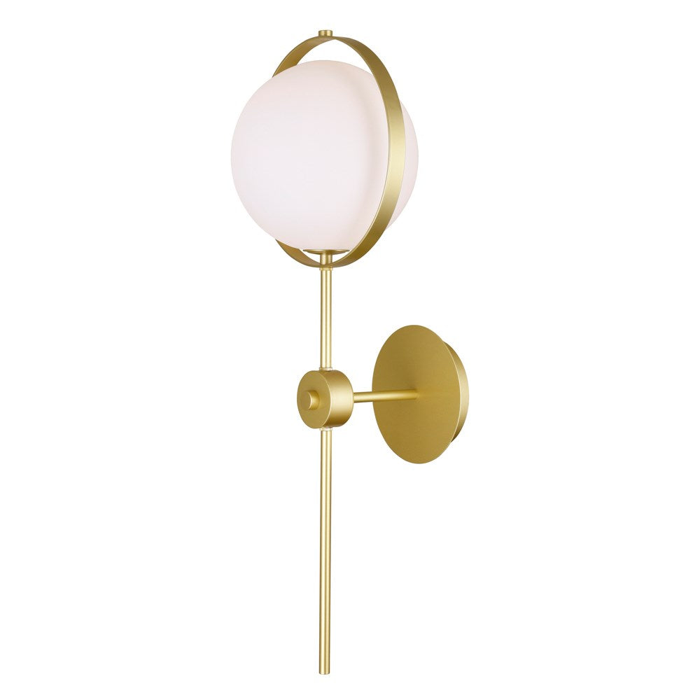 1 Light Wall Light With Brass Finish by CWI Lighting
