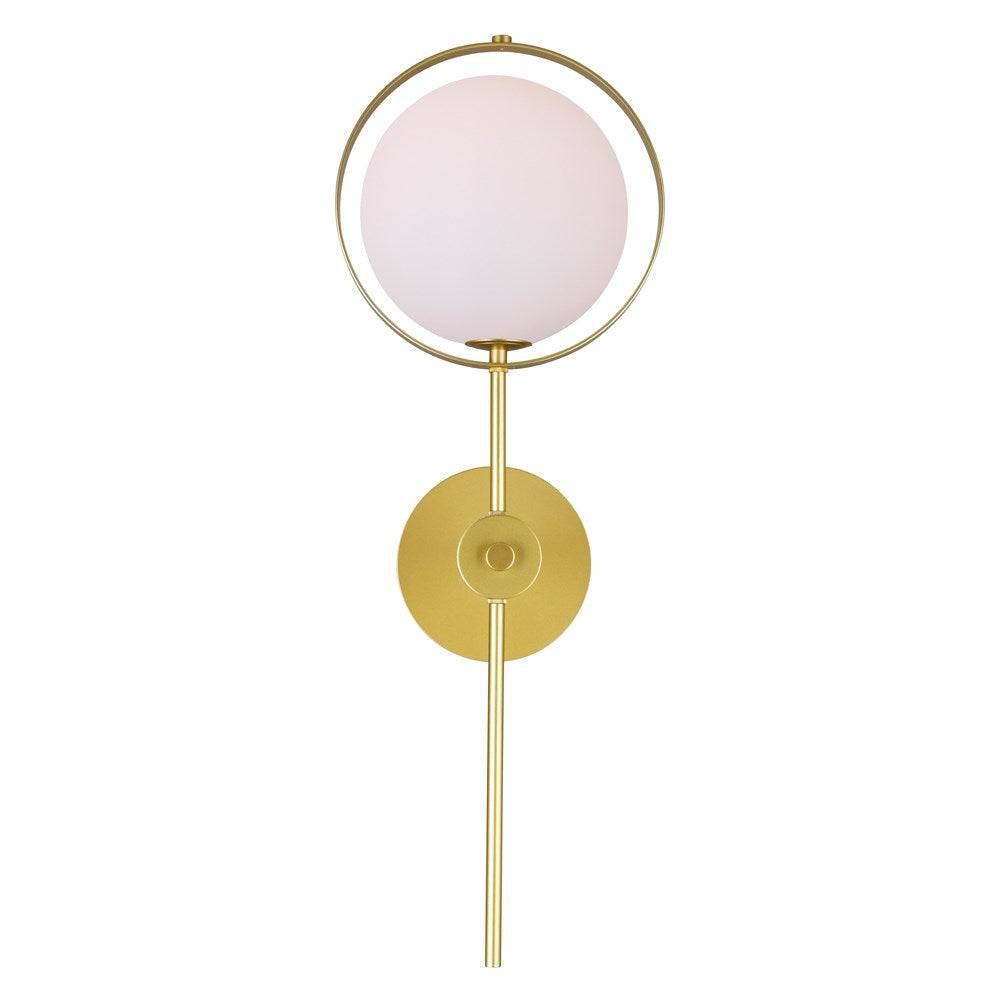 1 Light Wall Light With Brass Finish