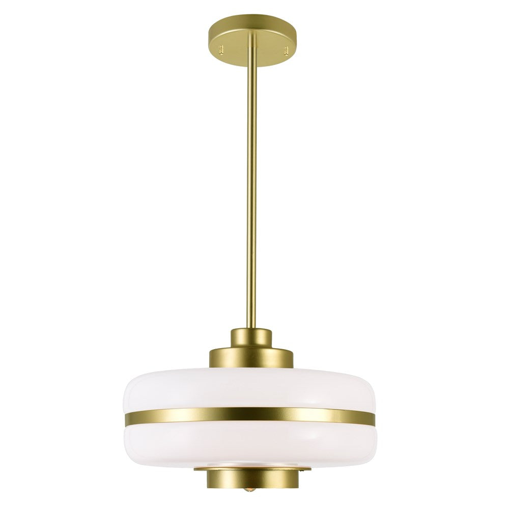 1 Light Down Pendant With Pearl Gold Finish by CWI Lighting