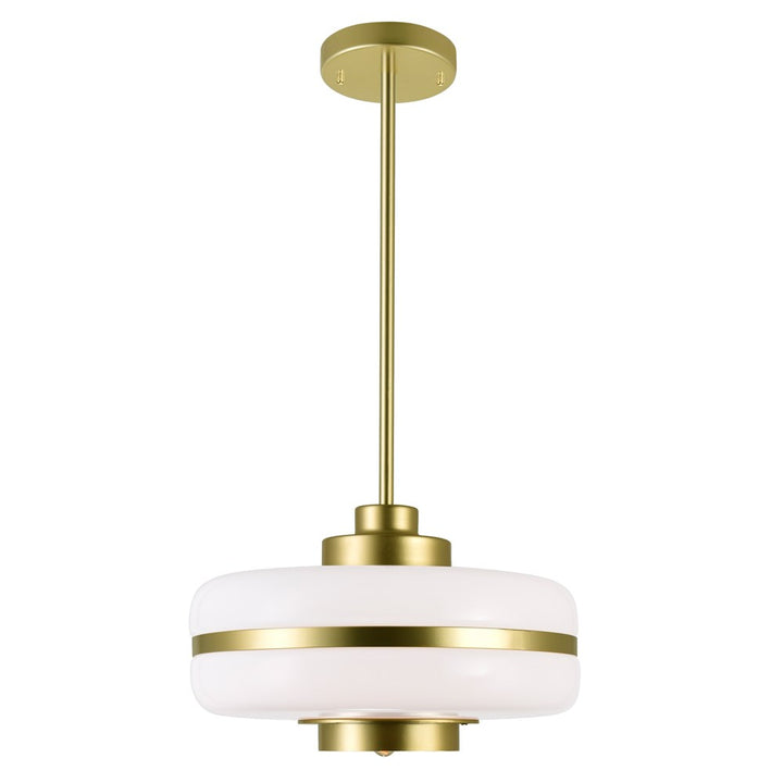 1 Light Down Pendant With Pearl Gold Finish by CWI Lighting