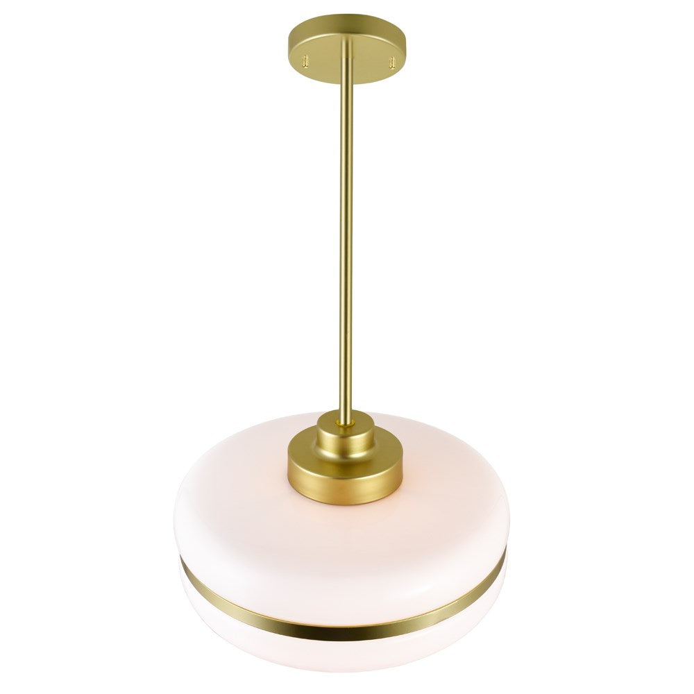 1 Light Down Pendant With Pearl Gold Finish