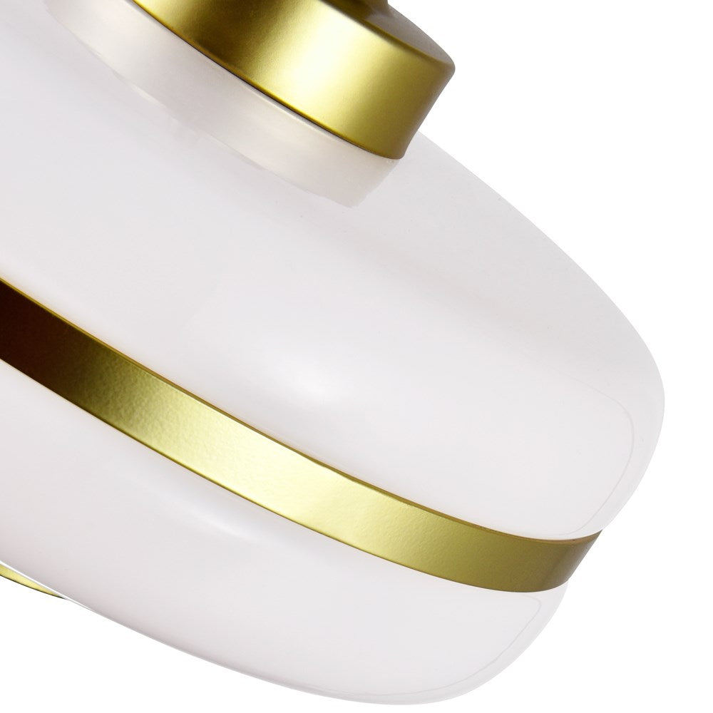 1 Light Down Pendant With Pearl Gold Finish