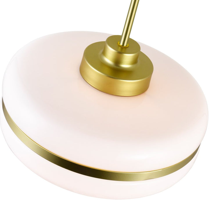 1 Light Down Pendant With Pearl Gold Finish