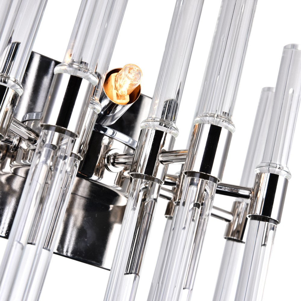 2 Light Wall Light With Polished Nickel Finish