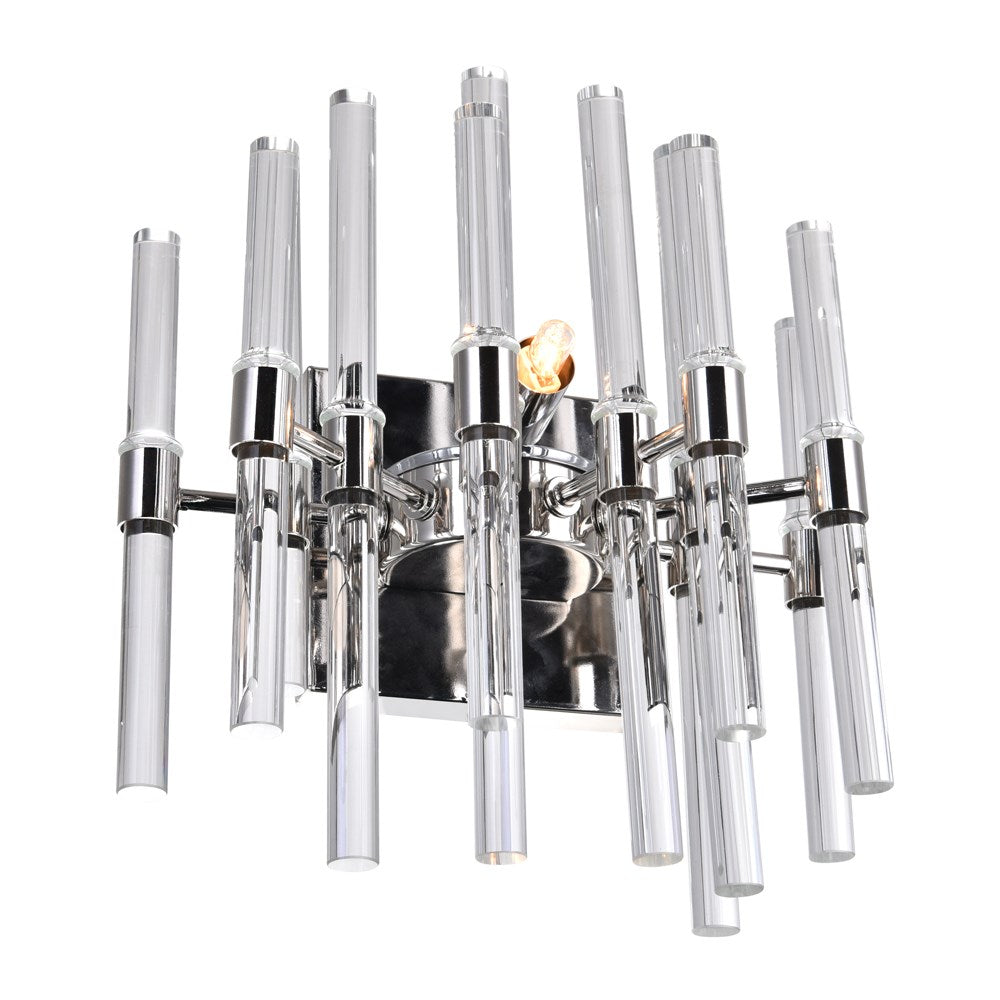 2 Light Wall Light With Polished Nickel Finish