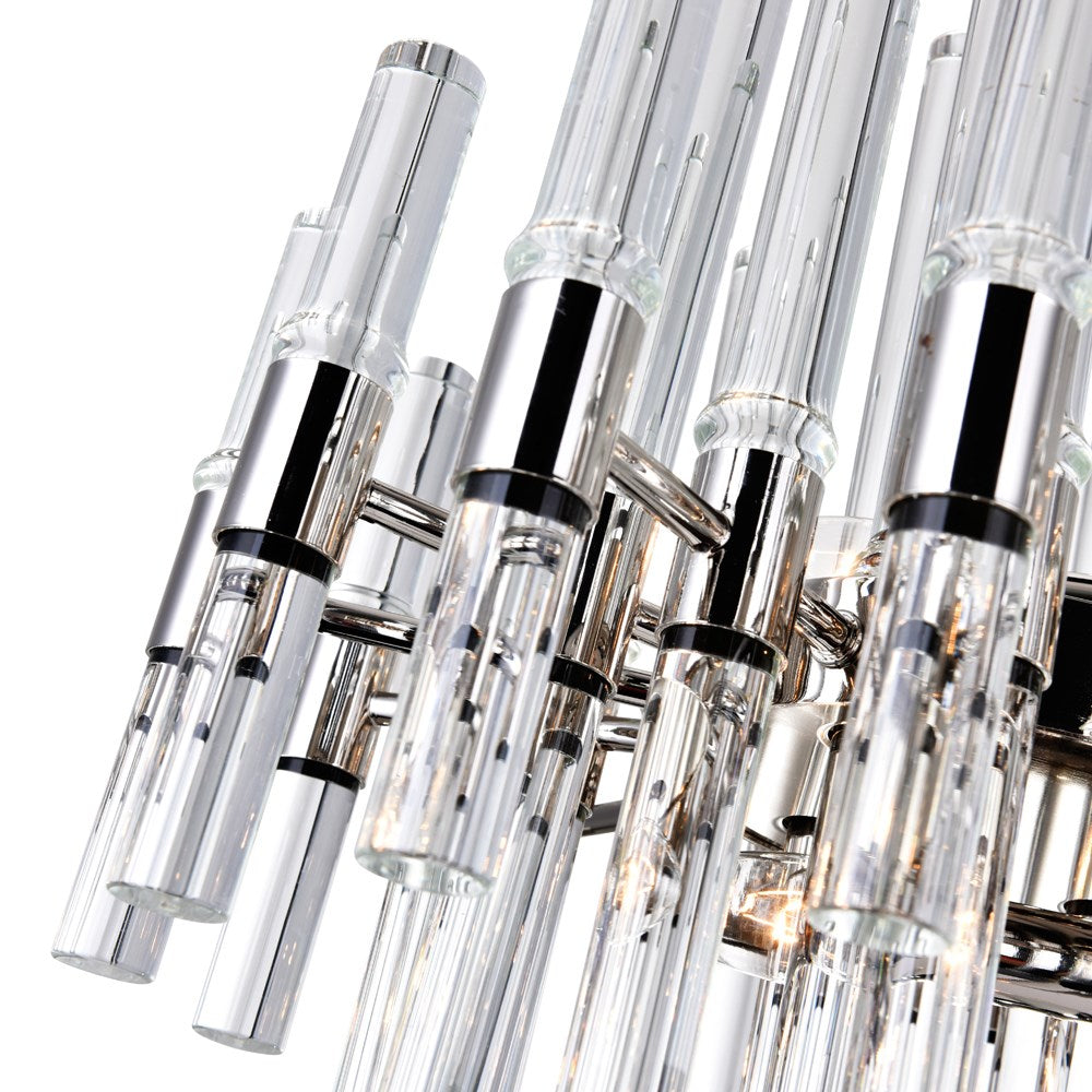 16 Light Pool Table Light With Polished Nickel Finish