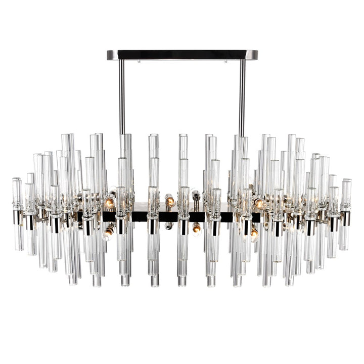 16 Light Pool Table Light With Polished Nickel Finish