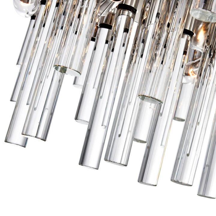 16 Light Pool Table Light With Polished Nickel Finish