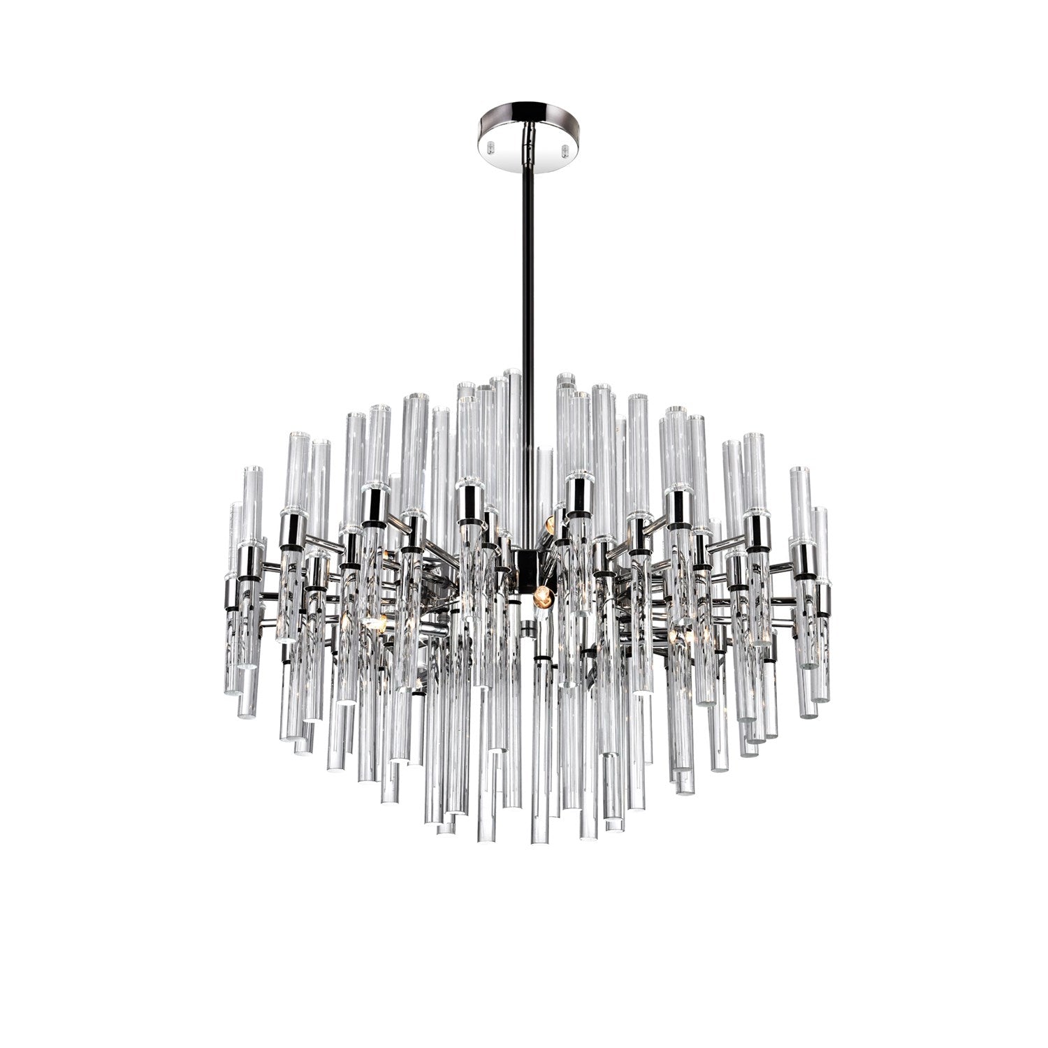 10 Light Chandelier With Polished Nickel Finish by CWI Lighting