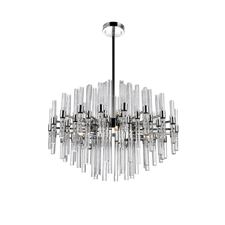10 Light Chandelier With Polished Nickel Finish by CWI Lighting