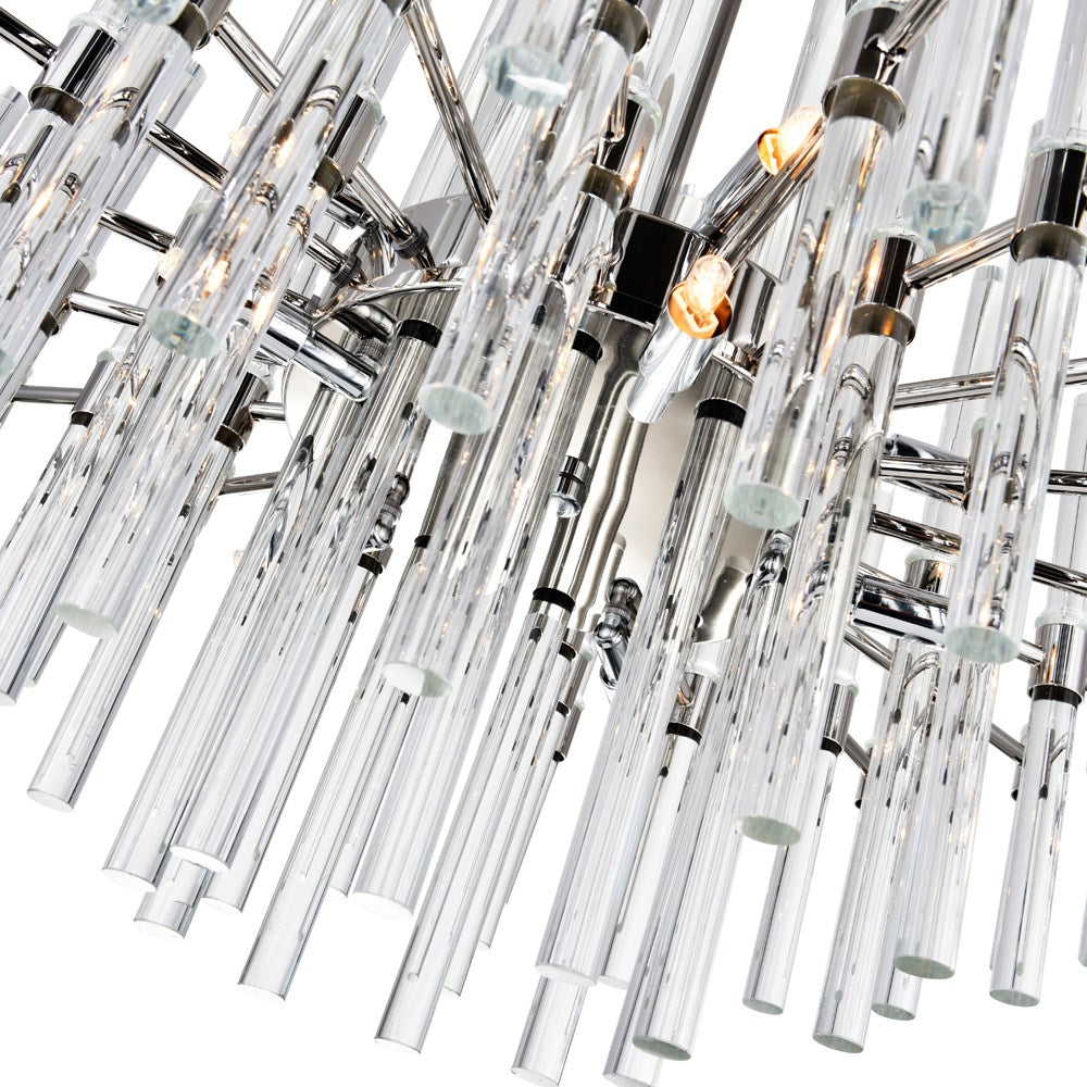 10 Light Chandelier With Polished Nickel Finish