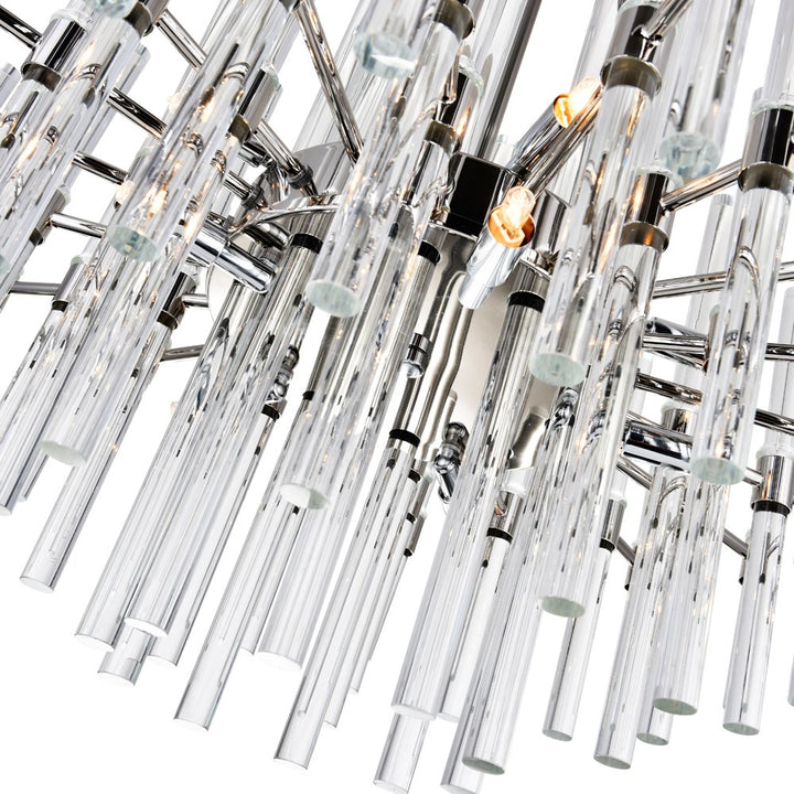 10 Light Chandelier With Polished Nickel Finish
