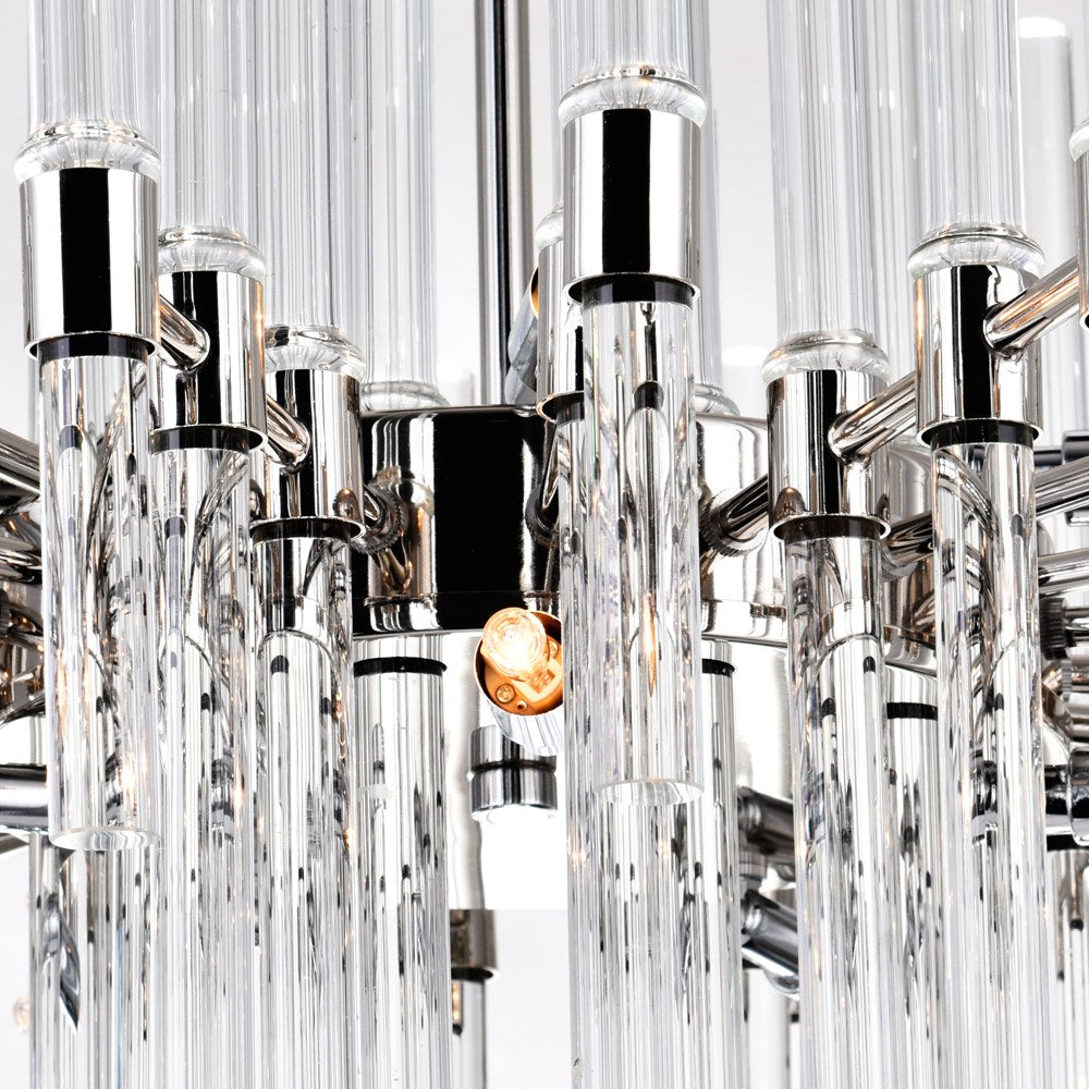 10 Light Chandelier With Polished Nickel Finish