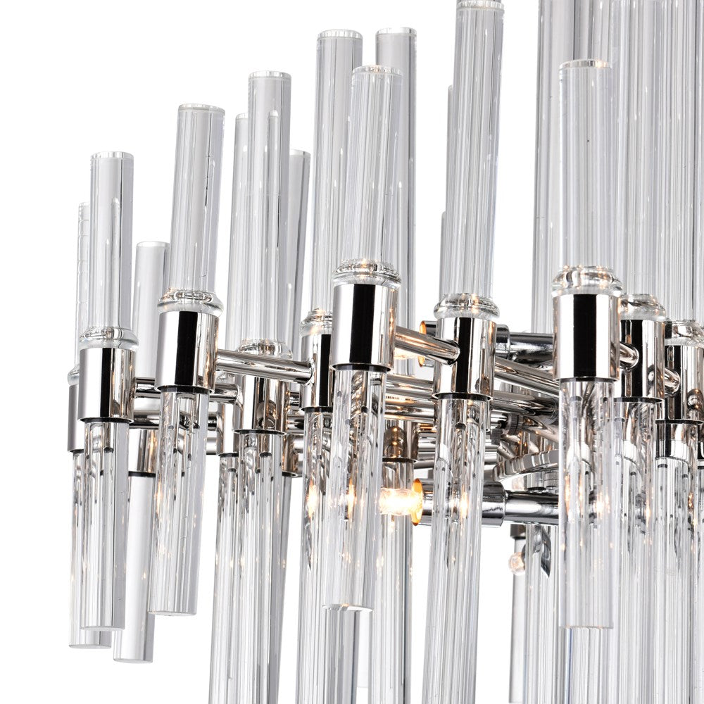 10 Light Chandelier With Polished Nickel Finish