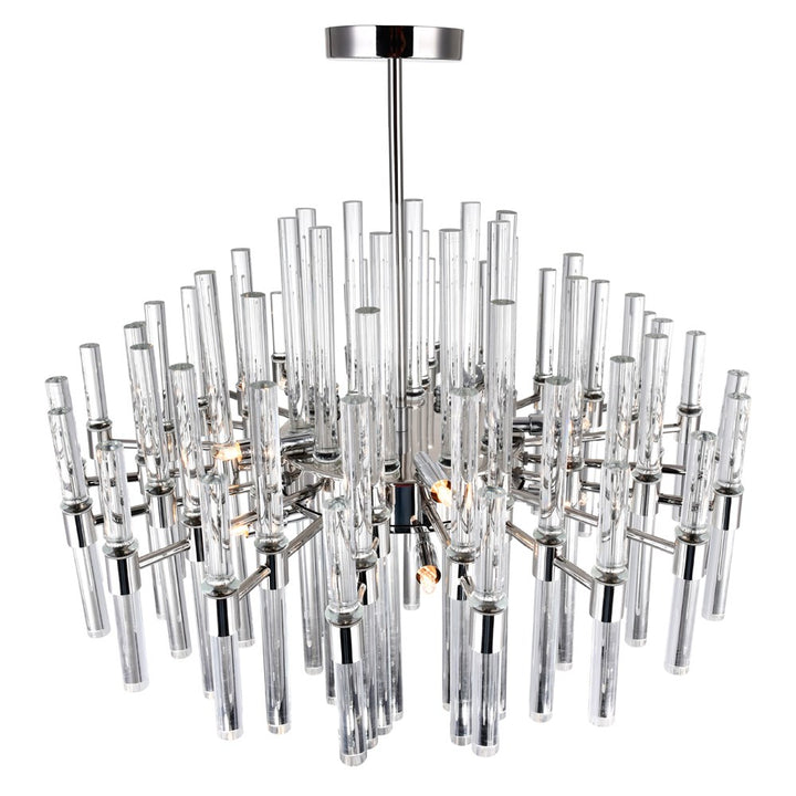 10 Light Chandelier With Polished Nickel Finish