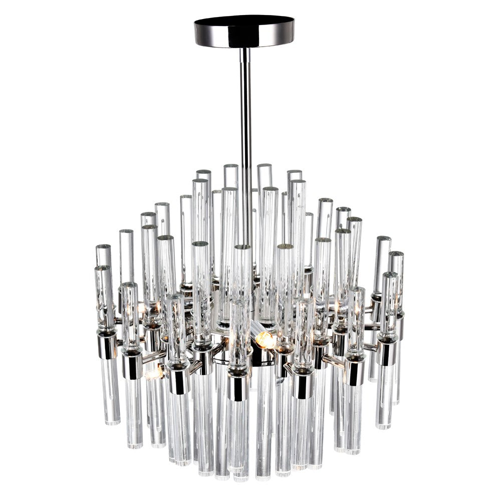 8 Light Chandelier With Polished Nickel Finish