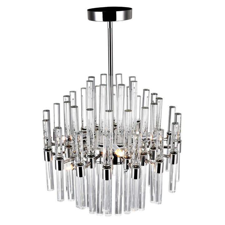 8 Light Chandelier With Polished Nickel Finish